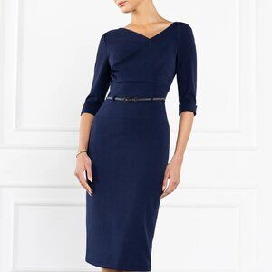 Black Halo Classic 3/4 Sleeve Jackie O Sheath Dress